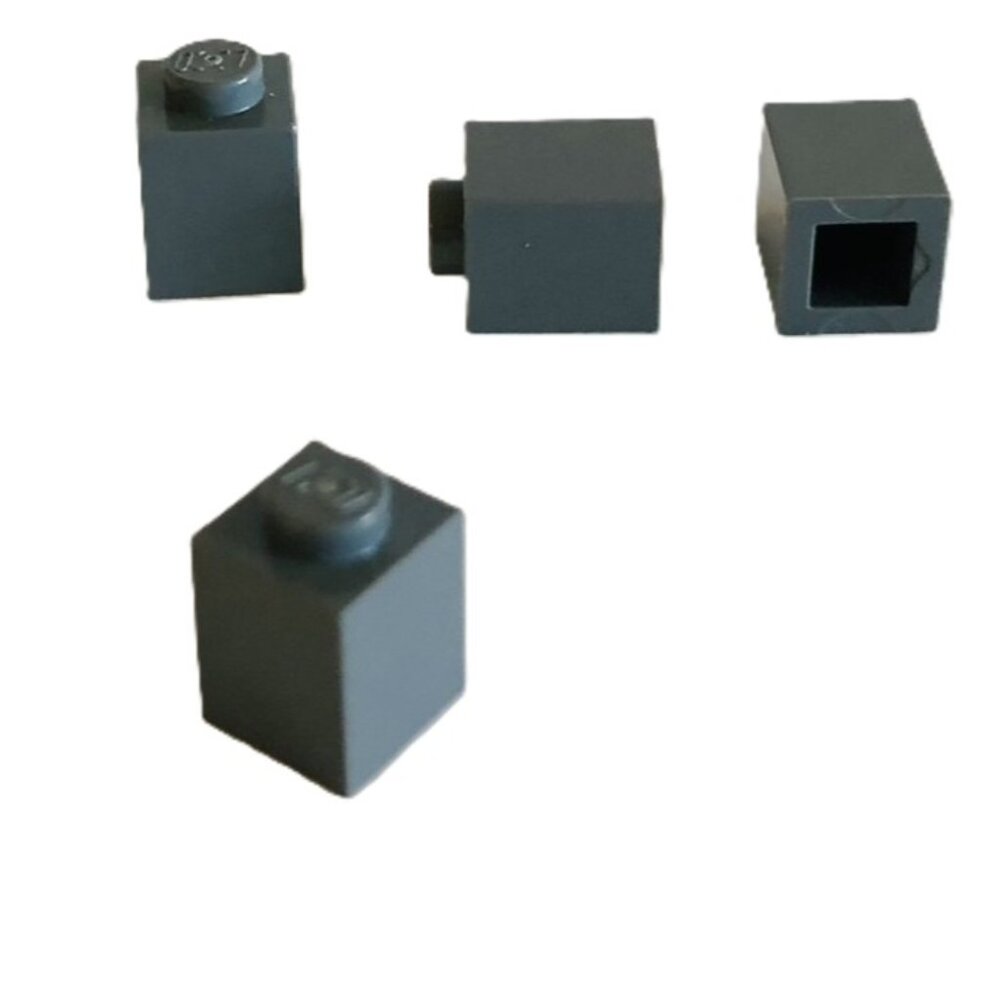 LEGO Parts #3005 Brick 1 x 1 Dark Gray Lot of 60 Pieces